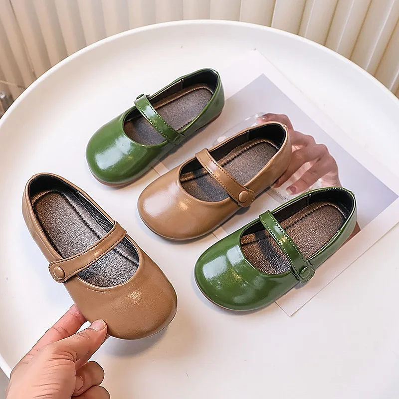 Girls Flats Mary Jane Spring Autumn Non Slip Soft Sole for Dress Dance Princess
