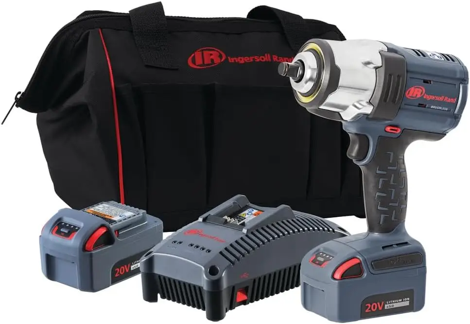 

Ingersoll Rand W7152-K22 20V 1/2" Drive Cordless Impact Wrench 2 Battery Kit - High Torque, IQv Power Contro