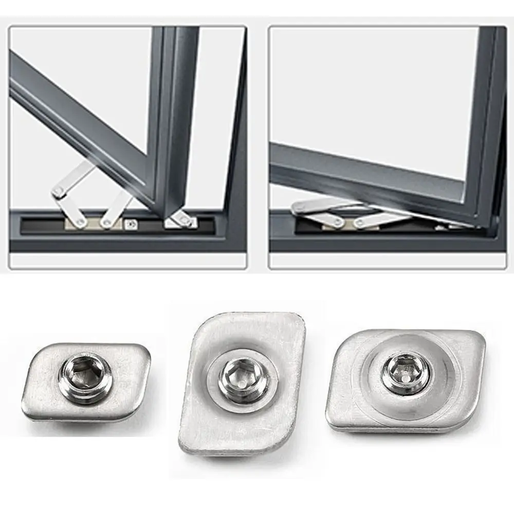 5PCS Non Punching Stainless Steel Window Limiter Casement Window Accessories Lock