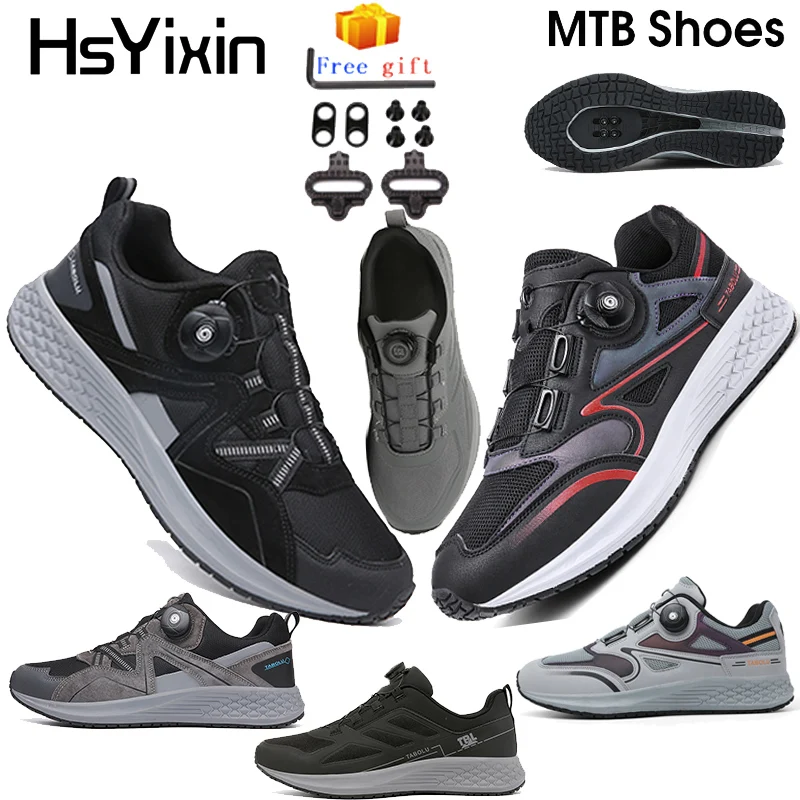 

New Mountain Cycling Shoes Bicycle Speed Sneakers Mens Flat Road Bicycle Boots Bicycle Clip Stirrups Spd Mountain Bike Sneakers