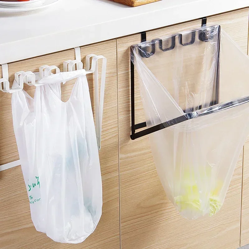 Garbage Bag Rack Stack Foldable Garbage Bag Hanging Rack Kitchen Rubbish Holder Cupboard Over ...