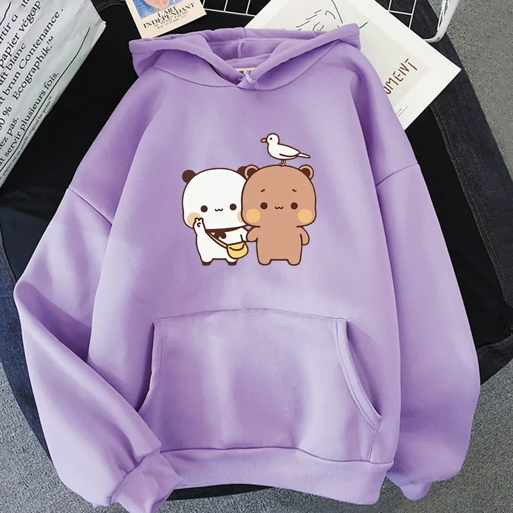 

Panda Bear Bubu Dudu Printed Clothes Cartoon Hoodies Men/Women Hooded Sweatshirt Korean Pullovers Long Sleeve Pocket Male Casual