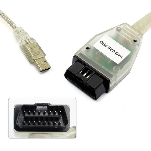 2024 VAG CAN PRO VCP 5.5.1 Interface Can Bus VAG COM K-line OBD 2 OBD2 Auto Car Diagnostic Tool OBDII Cable for VW for AUDI 2