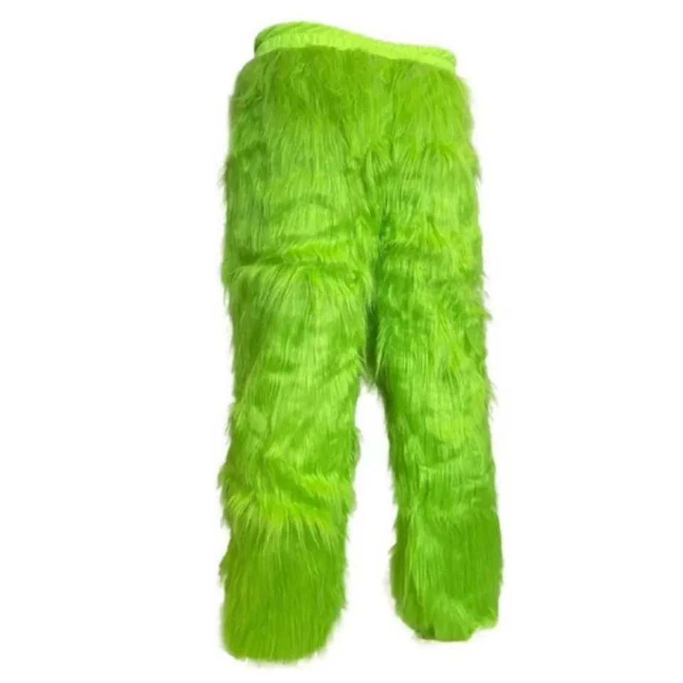 Costume Da Mostro Verde Di Natale Per Uomo, 9 Pezzi, Set Babbo Natale Peloso Con Maschera In Lattice, Per Cosplay E Feste