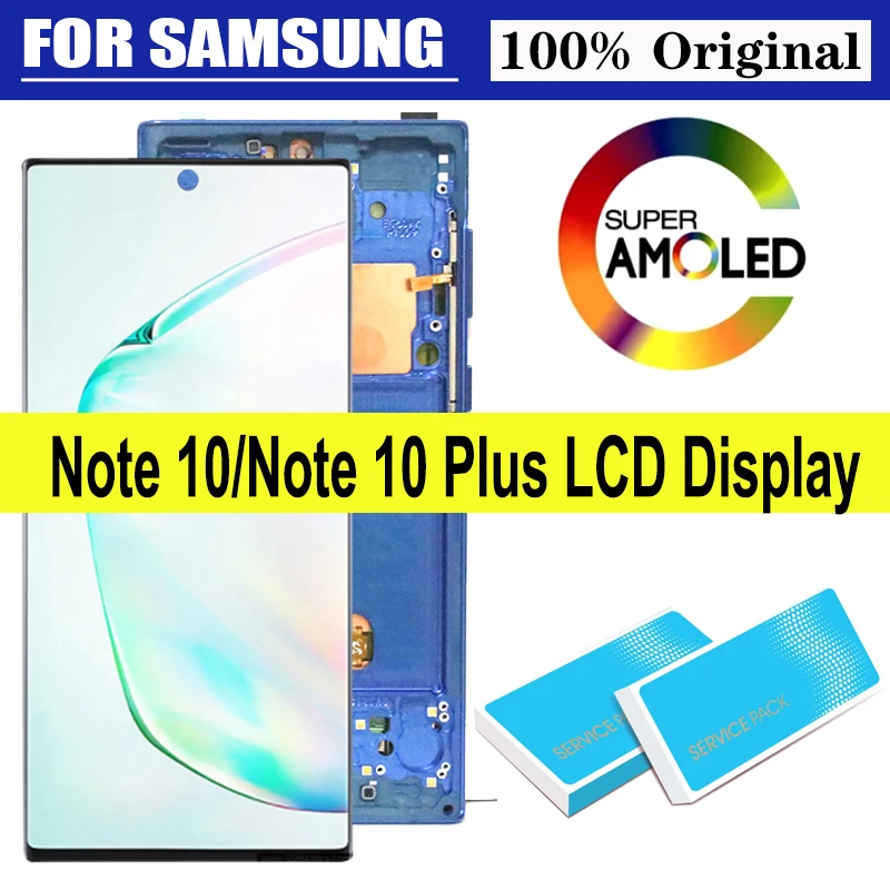 Original super amoled lcd touch screen para samsung galaxy note 10