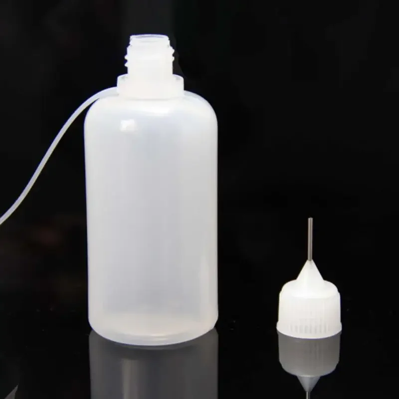 5ml-120ml Plastic Precision Tip Applicator Bottles, Needle Tip Squeeze Bottles for Craft Glue Alcohol Ink, Mini Funnels
