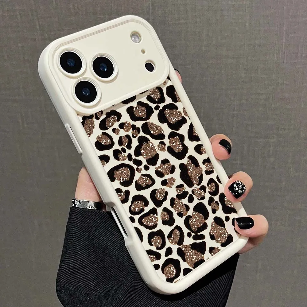Luxury Glitter Golden Leopard Print Silicone Case