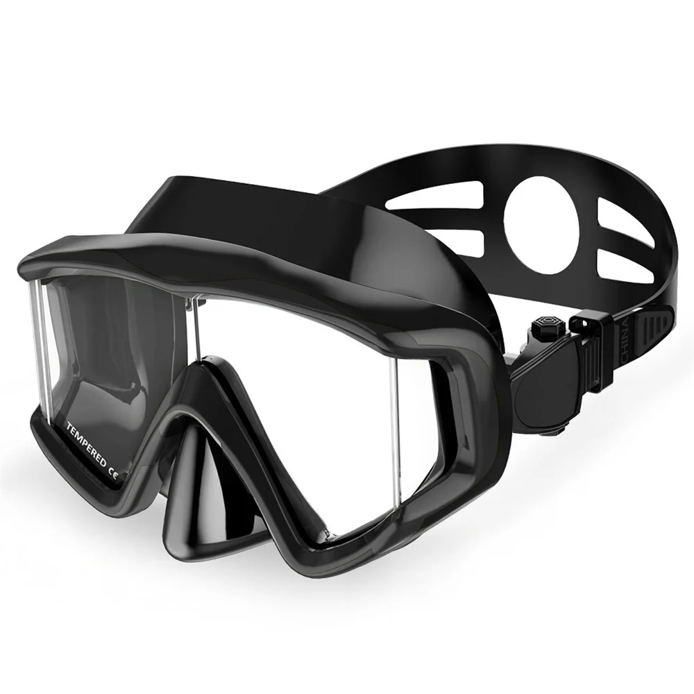 Three-Lens Snorkeling Water Ski Welding Mask for Men and Women Anti-Fog Goggles Panoramic Underwater Suitable Both Men and Women