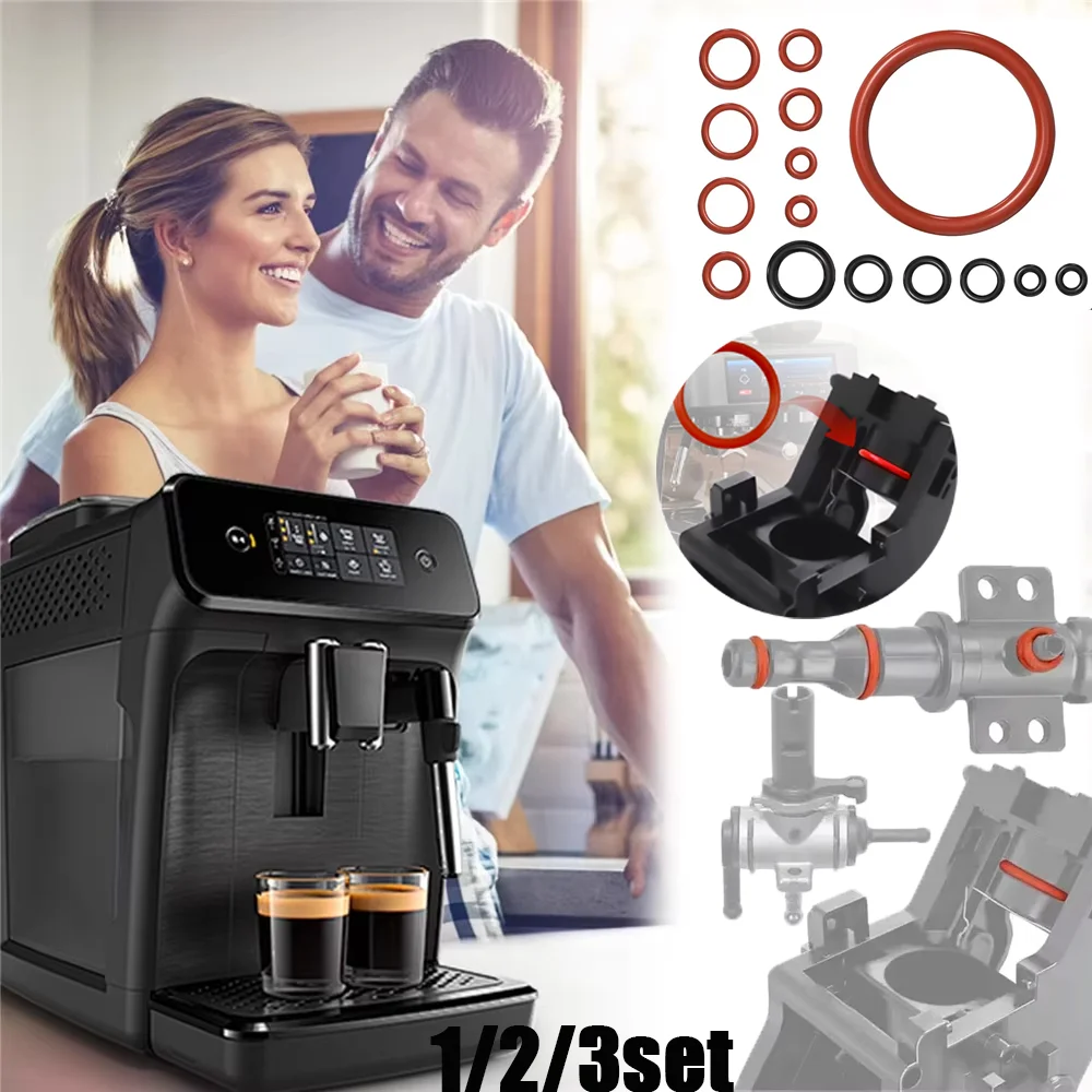 1/2/3/5set O-Ring Seal Kit Silicone Gasket For Food Grade Coffee Machine Brewing Group Spout Connector Maintenance Accessories