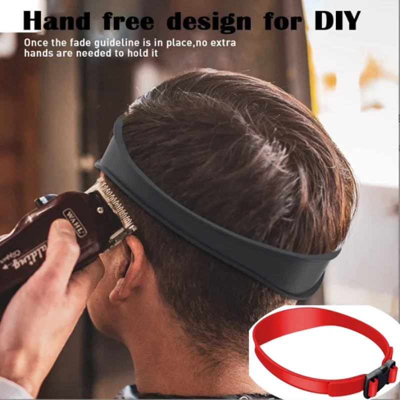 

DIY Hair Trimming Template Haircut Band Breathable Curved Silicone Home Hair Trimming Guide for Boys Men