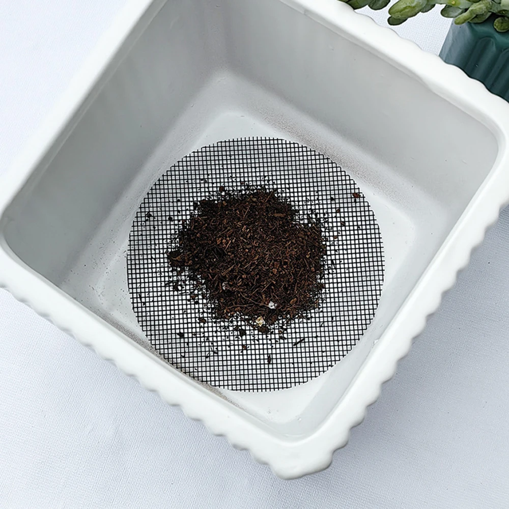Flower Pot Gasket 20pcs Mesh leakproof Soil Insect Proof Plastic Round Garden Tool Supplies