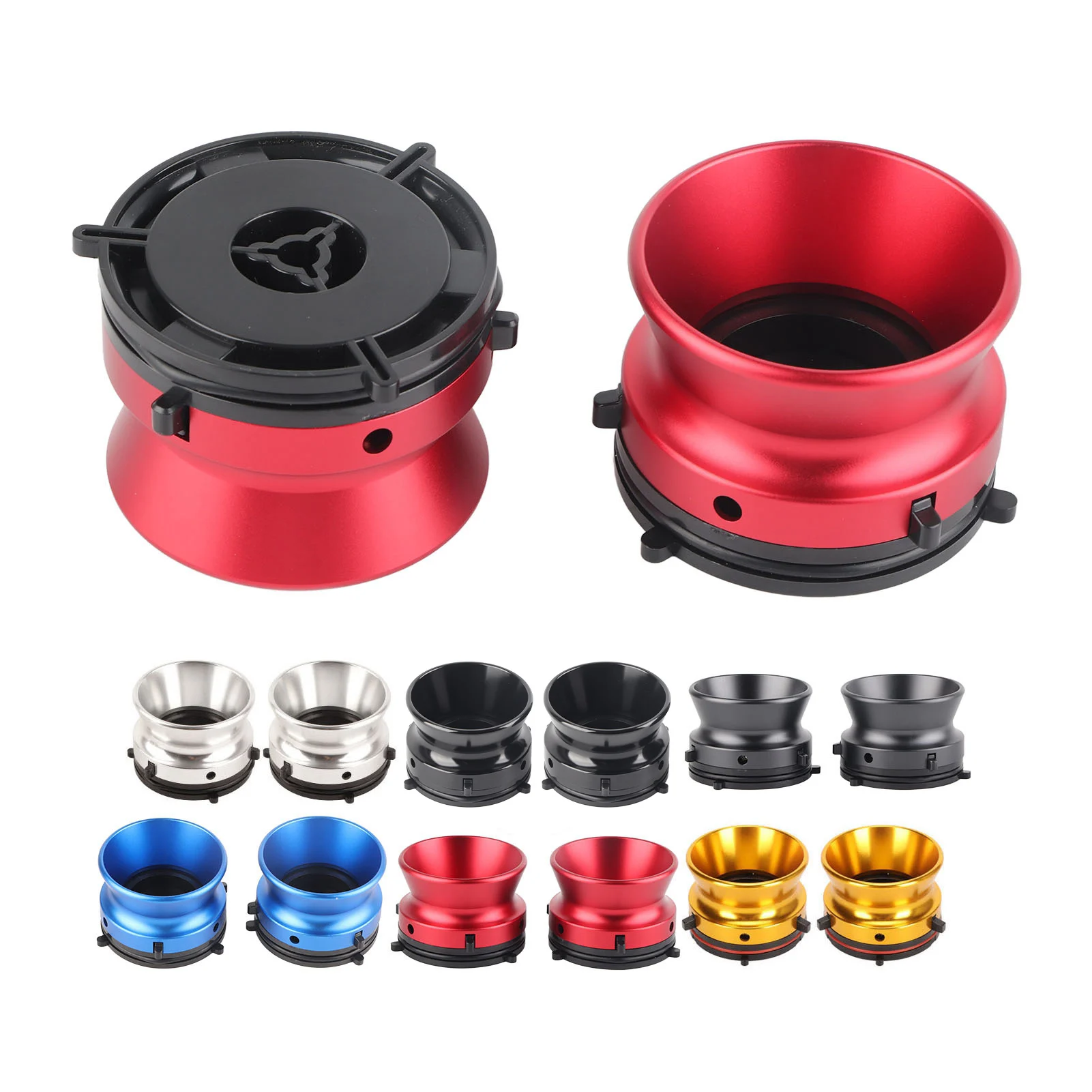 1 Paire Adaptateurs Moyeu NAB Argent - Pour Studer ReVox Akai Teac - Bobines 10 Pouces En Alliage Aluminium