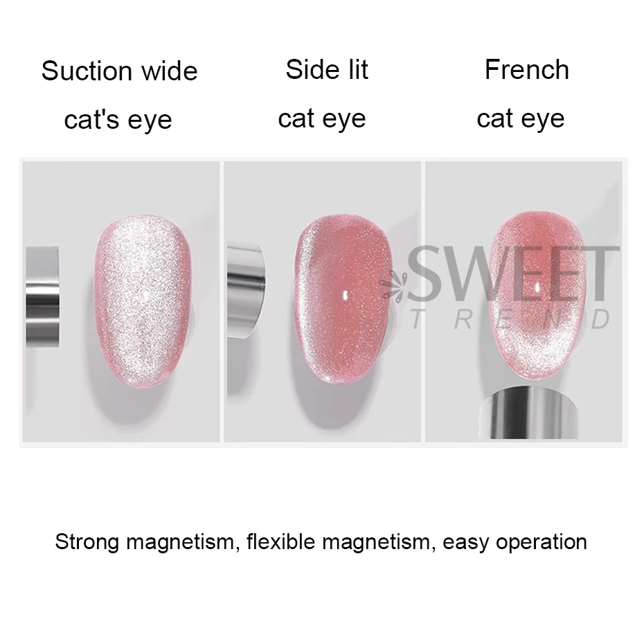 Strong Wide 9D Magnetic Board Cat Double Head UV Gel Line Strip Multi-function Magnet Board Polish Varnish Magic Nail Art Tool magnetic nail art tools magnetic nail tools