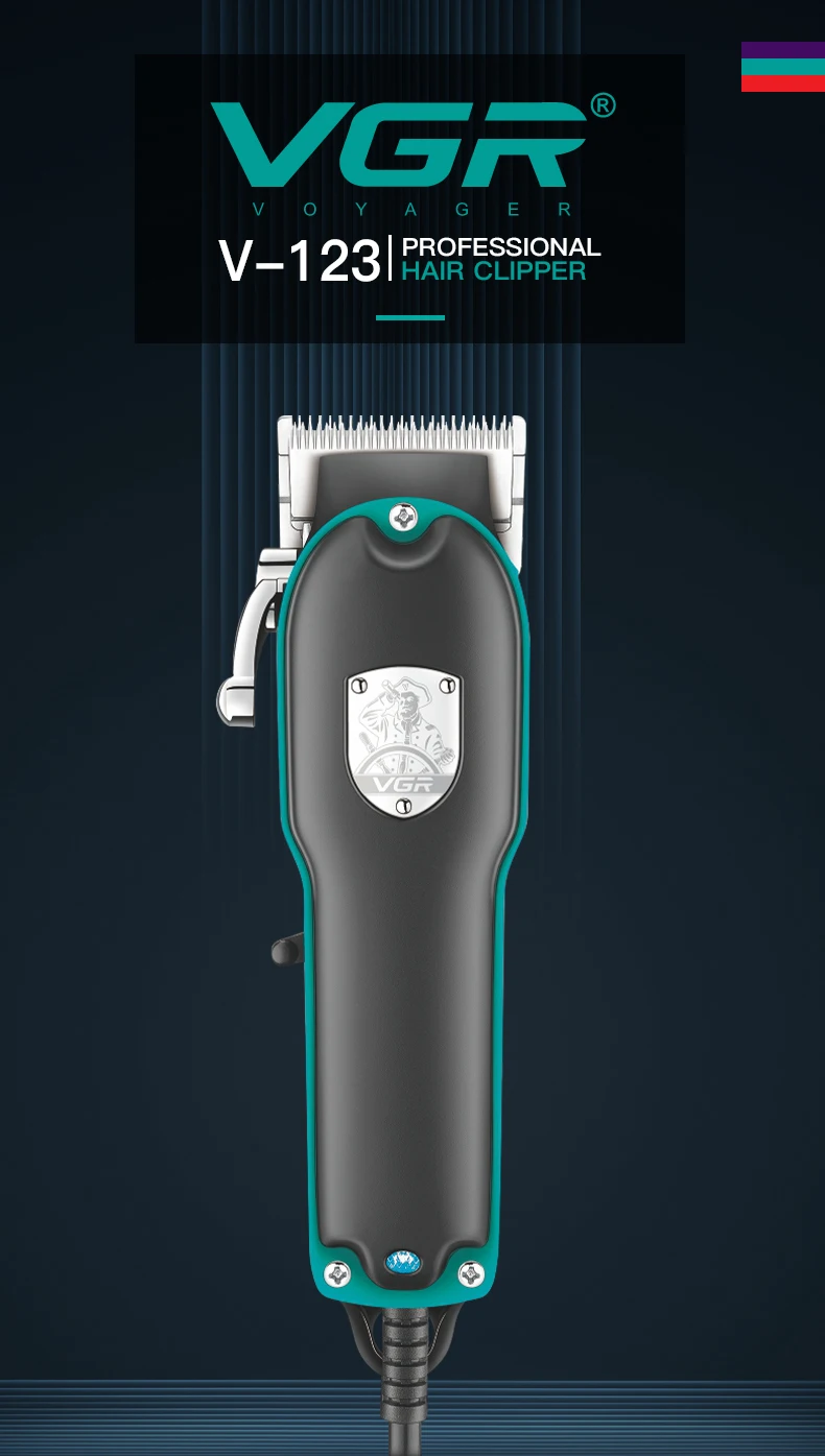 VGR Hair Cutting Machine Professional Hair Clipper Electric Hair Clipper Wired Haircut Machine Barber Home Trimmer for Men V-123
