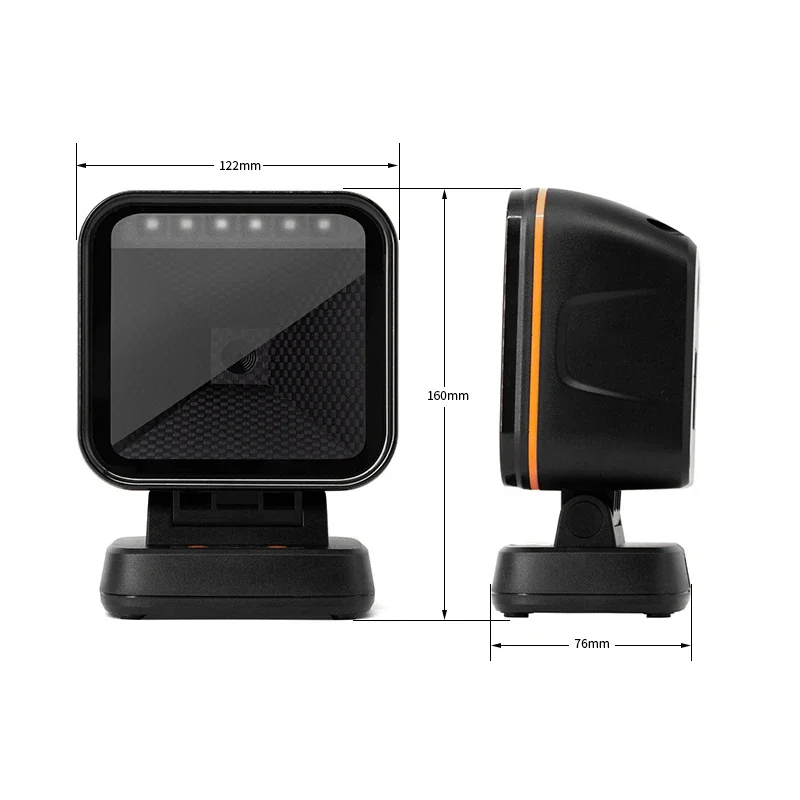 High-Speed 2D CMOS Barcode Scanner X1 Global Exposure Large Window All-Round Platform Desktop QR Code Reader