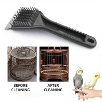 Bird Feeder Cleaner Brush Bird Cage Cleaner Stainless Steel Multifunctional Ergonomics Handle Durable Bird Droppings Cleaning 2
