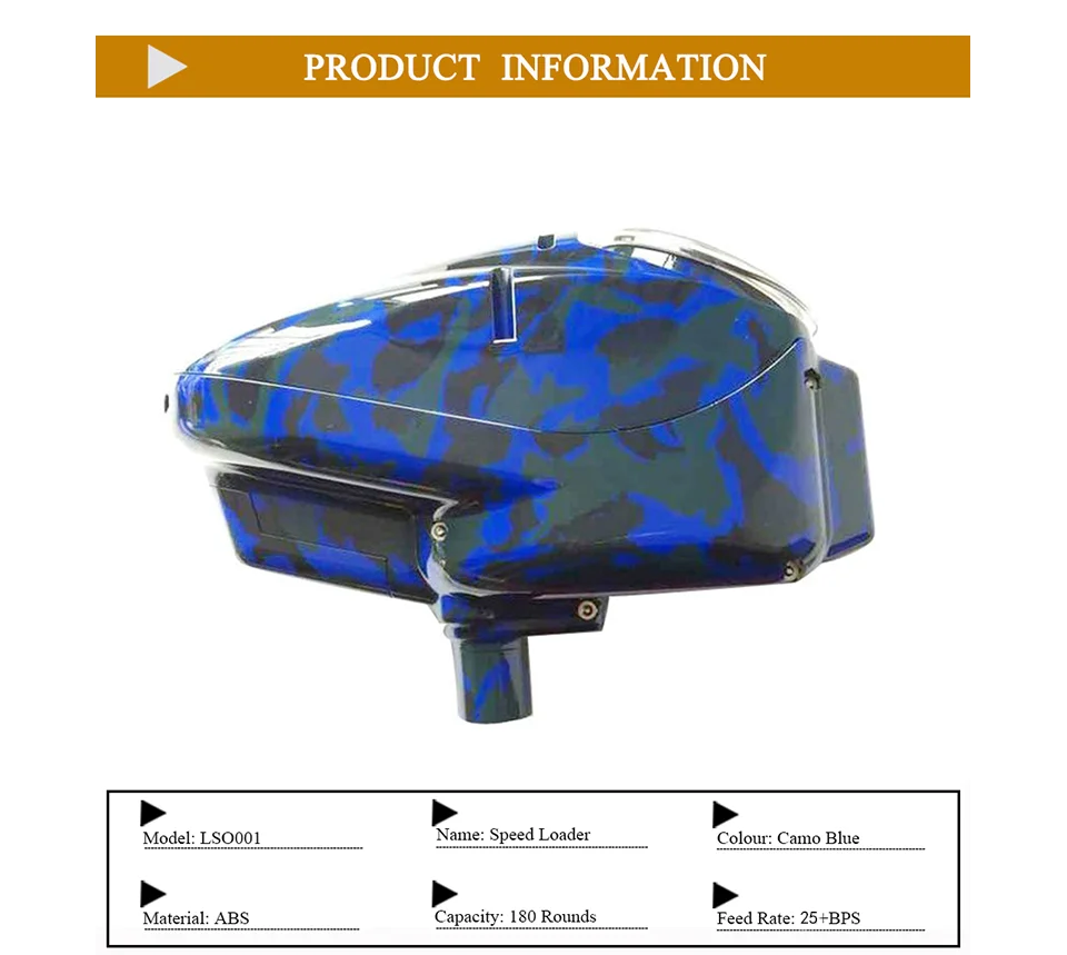 QUPB Paintball Electronic Speed Loader Halo 180 Rounds Full Automatic