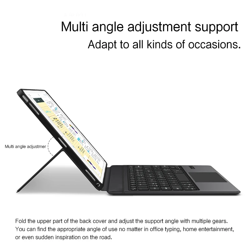 Capa com Teclado Bluetooth para Ipad Pro Smart Touch Pad Capa para Tablet 129 2023 2023 1st 2nd A1670 A1671 A1584 A1652 - Imagem 3