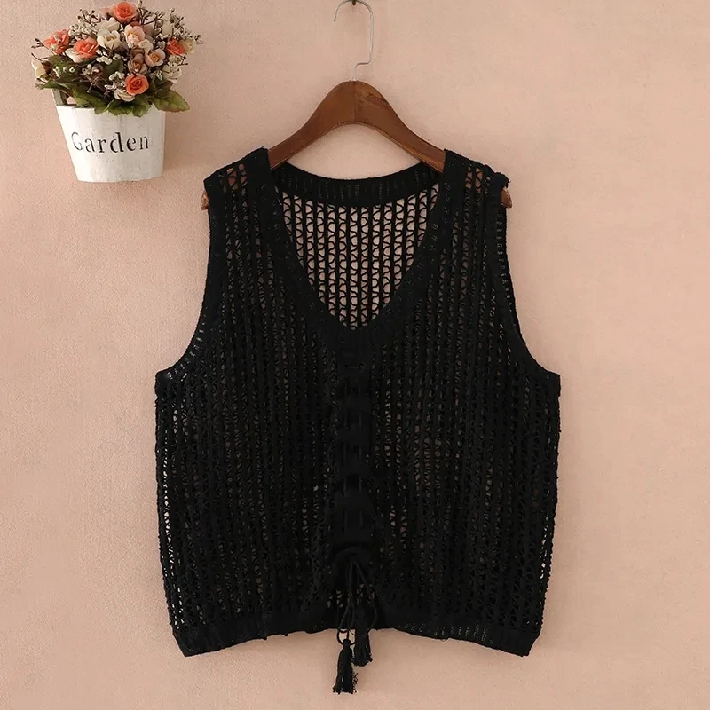 Camisole Crochet Lace Flowy Black  Four Seasons - Wholesale Tanning Lotion
