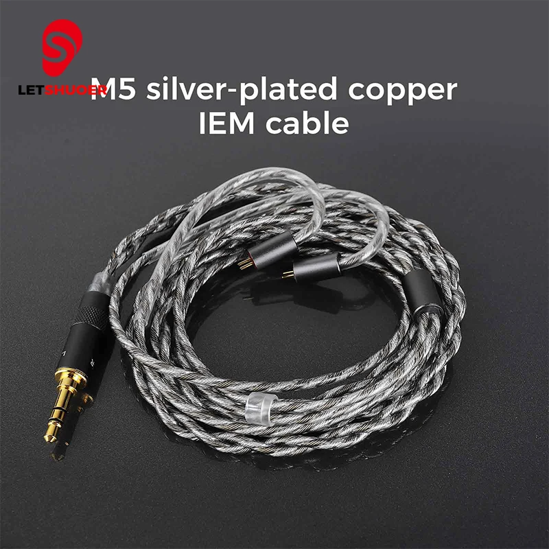 Letshuoer M5 InEar Balanced Headphone IEM Cable for S12 3.5/4.4Mm 0.78