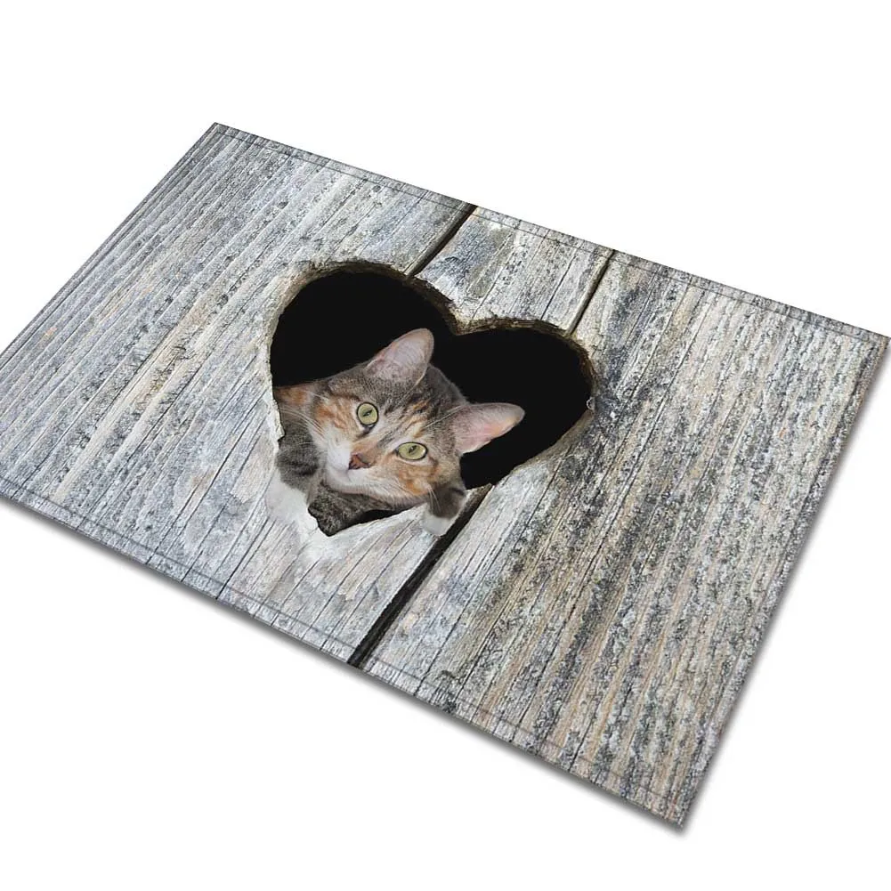 

Новый симпатичный коврик для входной двери с принтом кошки, домашний нескользящий напольный коврик для гостиной, кухни, коврик для ванной, ковер Alfombra