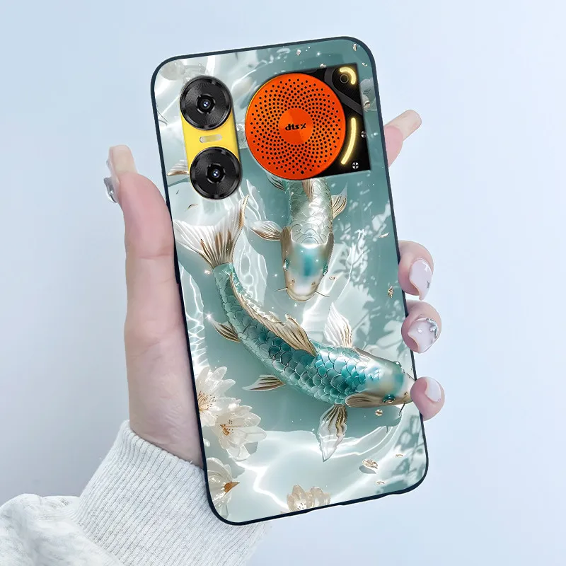 Cute Rabbit Black Silicone Phone Case, Soft TPU Cover