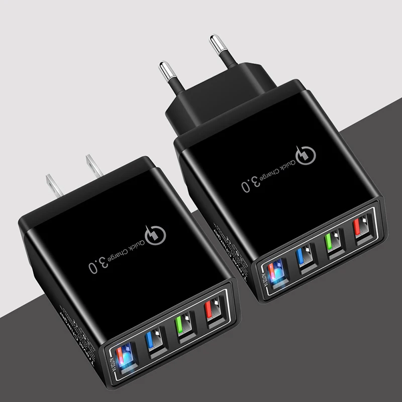 USB Hub Wall Charger 1Pcs 4 Port Fast Quick Charge QC 3.0 For Xiaomi Huawei Oppo battery charger,wireless charger