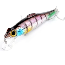 Leurre méné rigide flottant yeux bioniques 3D, appât artificiel idéal pour la pêche à la traîne, au bar, Wobbler, Crankbait, 11.5cm, 17g, 1 pièce 