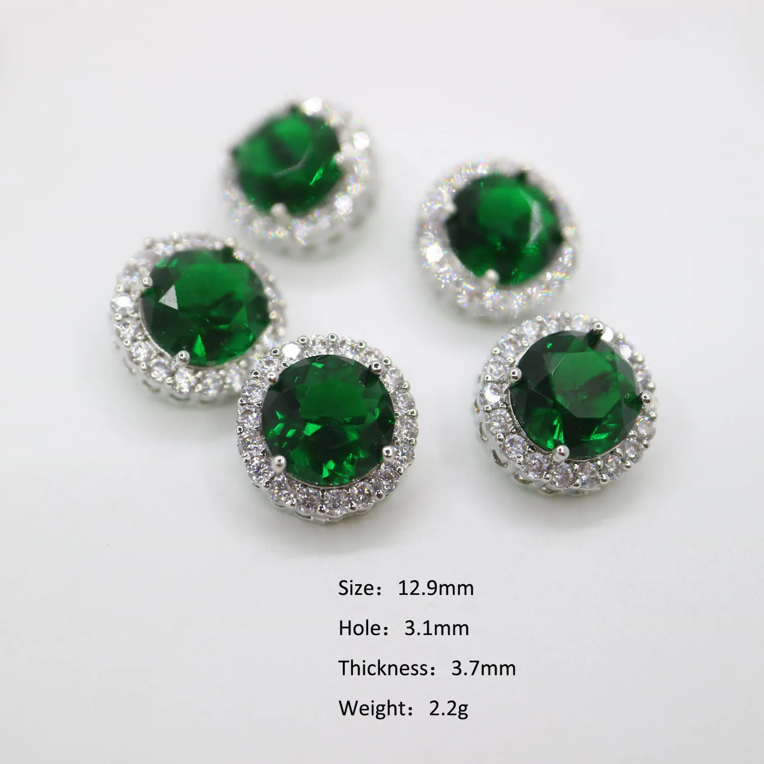 G-RUI 5 Pack Luxury Crystal Clothes Buttons With Metal Shank