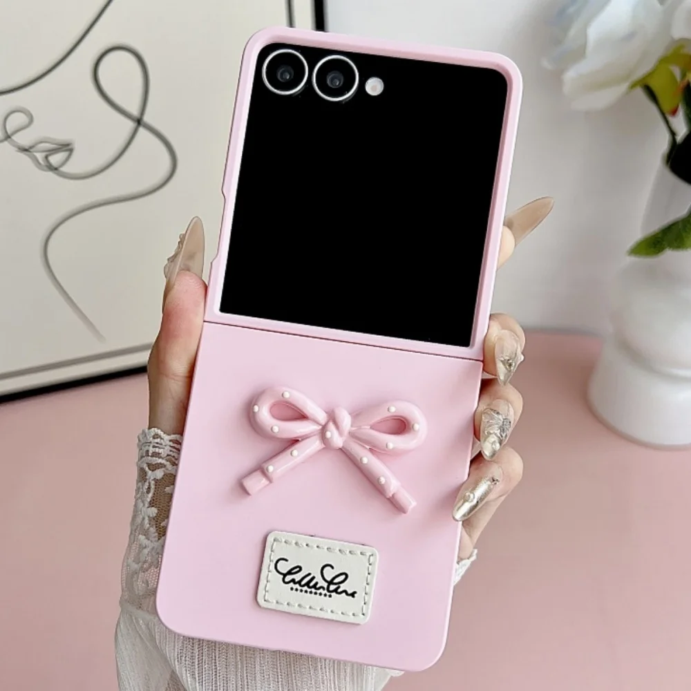 Chic 3D Polka Dot Bow Matte Phone Case in Candy Colors