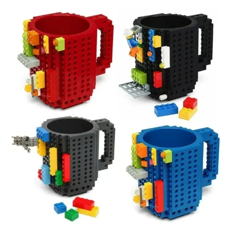 350ml Creative Milk Mug Coffee Cups Creative Build-on Brick Mug Cups Drinking Water Holder Building Blocks Design