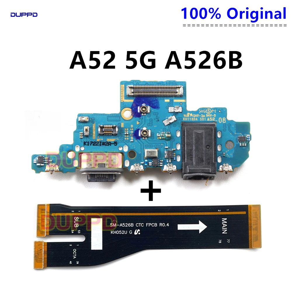 

Новый USB-порт для зарядки, док-плата, коннектор, основная материнская плата, гибкий кабель для Samsung Galaxy A52 5G A526B