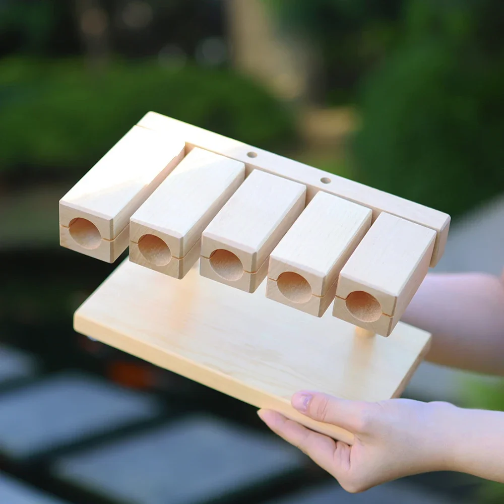 IRIN 5 Tone Xylophone Orff Musical Instruments Wooden Clapper With Drumsticks Kids Educational Toys Gifts Percussion Instrument