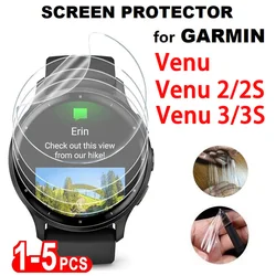 Universal Full - Cover HD Clear Soft Film Watch Screen Protector - Anti - Scratch Hydrogel Shield - 5 PCS (For Garmin Venu1)