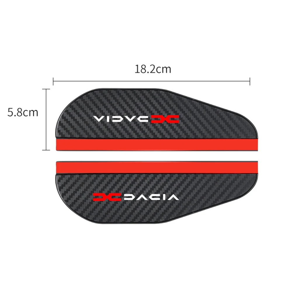 Car Parasol Rearview Mirror Rain Shield Waterproof Refit Film For Dacia DUSTER LODGY LOGAN SANDERO 2Pcs
