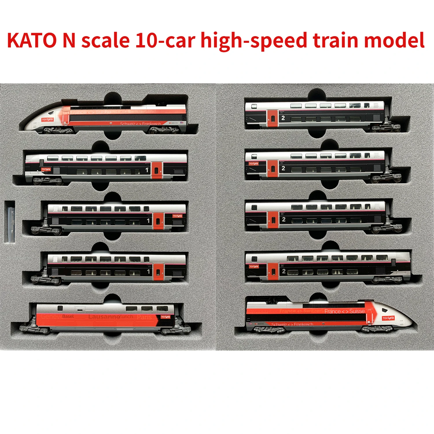 【新品未開封】KATO 10-1762 TGV Lyria Euroduplex 10-1762 TGV Lyria Euroduplex 10 Cars Set (N scale)