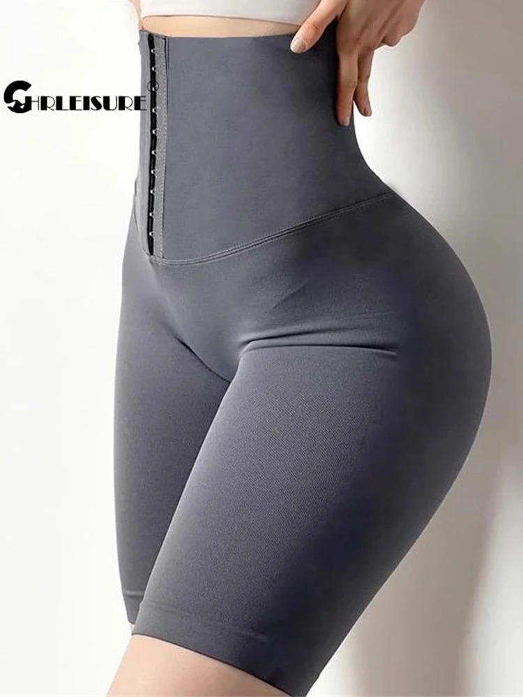 CHRLEISURE Slim Sports Shorts Women High Waist Yoga Short Running Workout  Tummy Control Workout Push Up Fitness Gym Tights