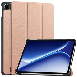 Premium Trifold PU Leather Stand Magnetic Tablet Cover, 12.1 Inch for OPPO Pad 5 12.1 inch (Rose gold)