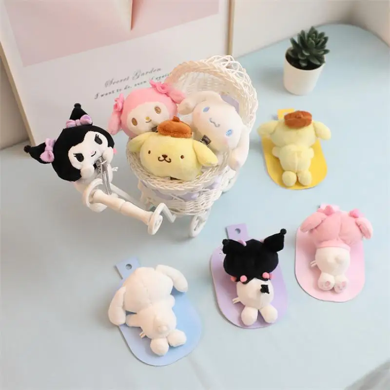 

Новые плюшевые заколки для волос Cinnamoroll, Милая Sanrio Kuromi, игрушка для куклы, мультяшный головной убор Mymelody, аксессуары, подарок на день рождения