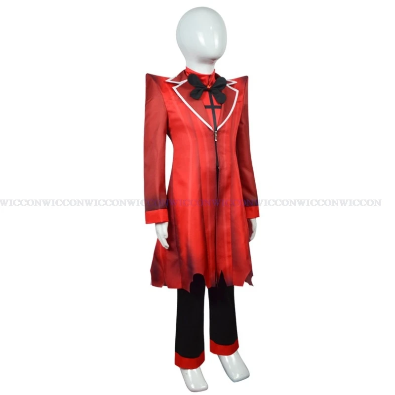 

Hazbin Cosplay Hotel Uniform Alastor Cosplay Costume Kids Halloween Carnival Christmas Costumes Children Cosplay Red Suit