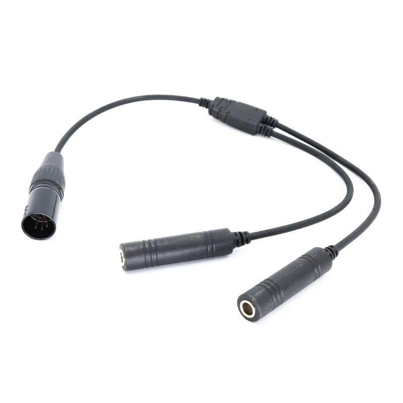 

GAs Headset to Airbus Connector Aviation Headset Adapter Cable Cable Enhances Your Communication Experience Durable