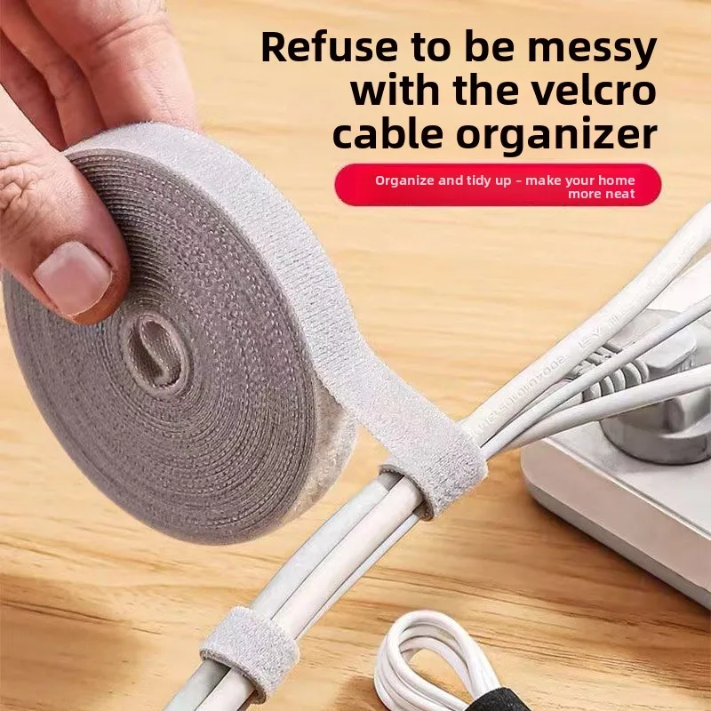 Ultimate Cable Management Organizer: Magic Tape Ties & Desktop Storage Tool