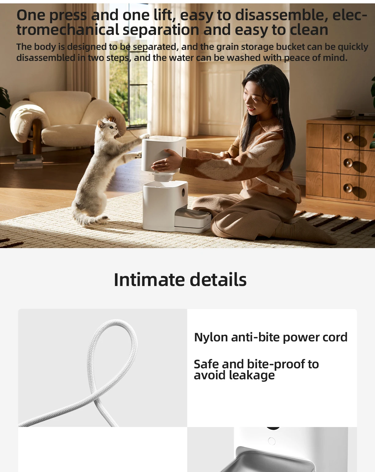 Xiaomi Mijia Smart Pet Feeder 2 HD-Large Screen 5L Works With Mijia APP CN Version (MJWSQ02)