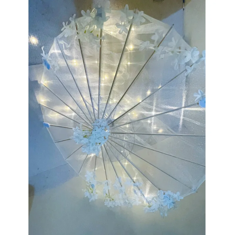 Aprilis Garden Purple LED Yarn Silk Cloth Decorative Umbrella Parasol Princess Lace Chinese Japan Umbrella Craft Party Cosplay mini umbrella,folding umbrella,automatic umbrella,mini sun umbrella,wind resistant umbrella,sun umbrella,automatic sun umbrella,windproof umbrella,manual umbrella,reverse folding umbrella