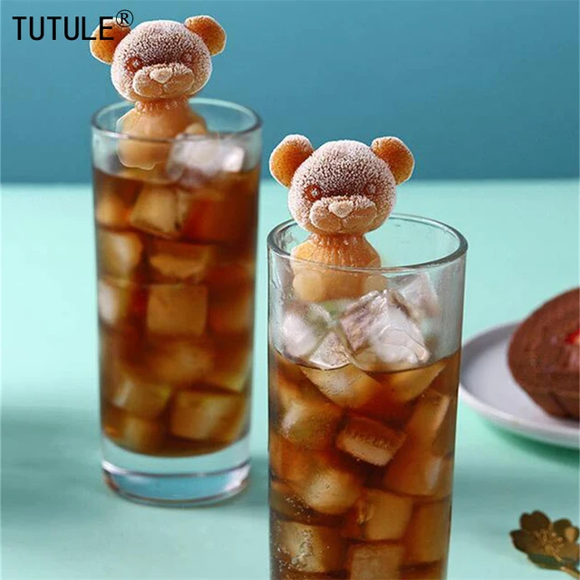 Kreatív Rajzfilm Medve Jégkocka Penész Kávé Jégmedve Tej Tea Edények Szilikon Jégrács Készítése - Image 5