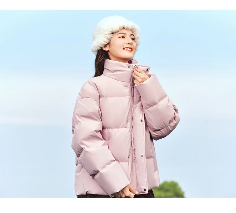 Down Jacket Men Winter New Contrast Color Texture Printing Couple Puffer Coat Thick Outerwear Trendy Down Jacket