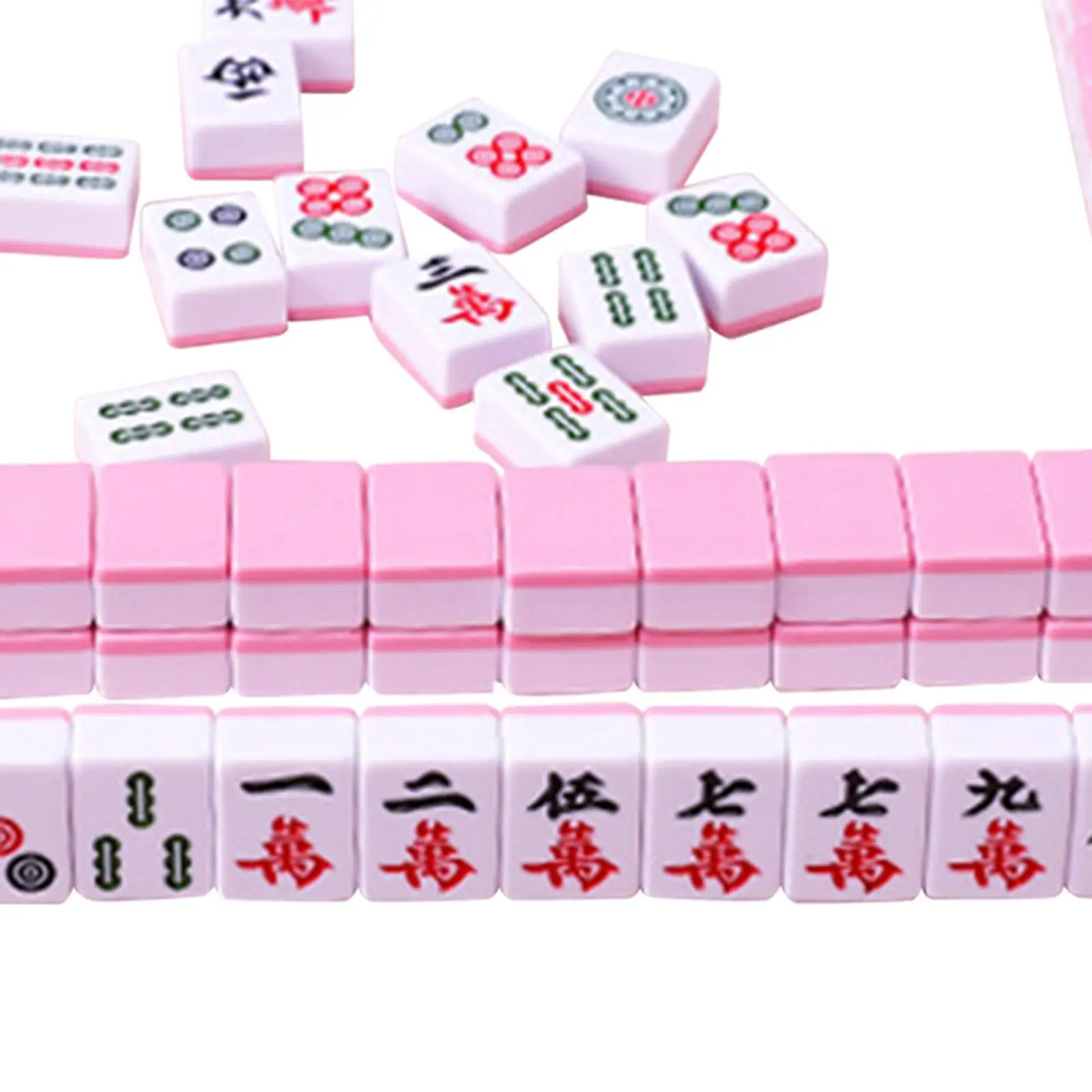 144Pcs Chinese Version Game Set Traditional Party Supplies Mini Mahjong Tiles for Dormitory Apartment Home Friends Adults 5
