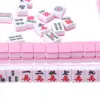 144Pcs Chinese Version Game Set Traditional Party Supplies Mini Mahjong Tiles for Dormitory Apartment Home Friends Adults 5