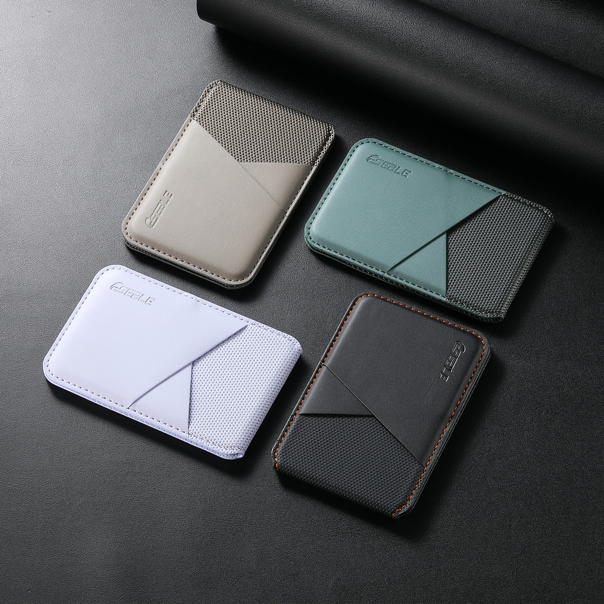 Luxury Leather MagSafe Magnetic Card Holder with RFID Protection