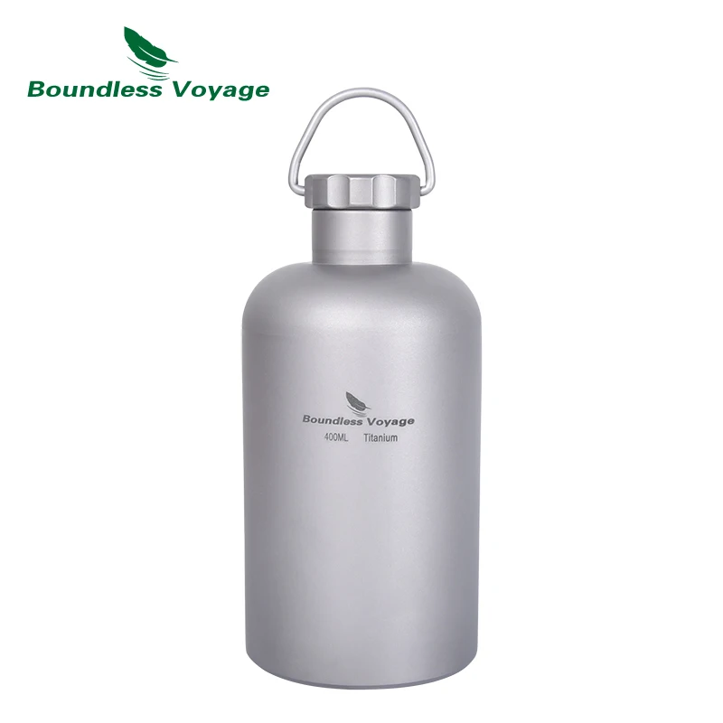 

Boundless Voyage 0.4L Water Bottles Leakproof Drinkware with Cap Hook 400ml Wide-mouth Drinking Cup Waterbottle